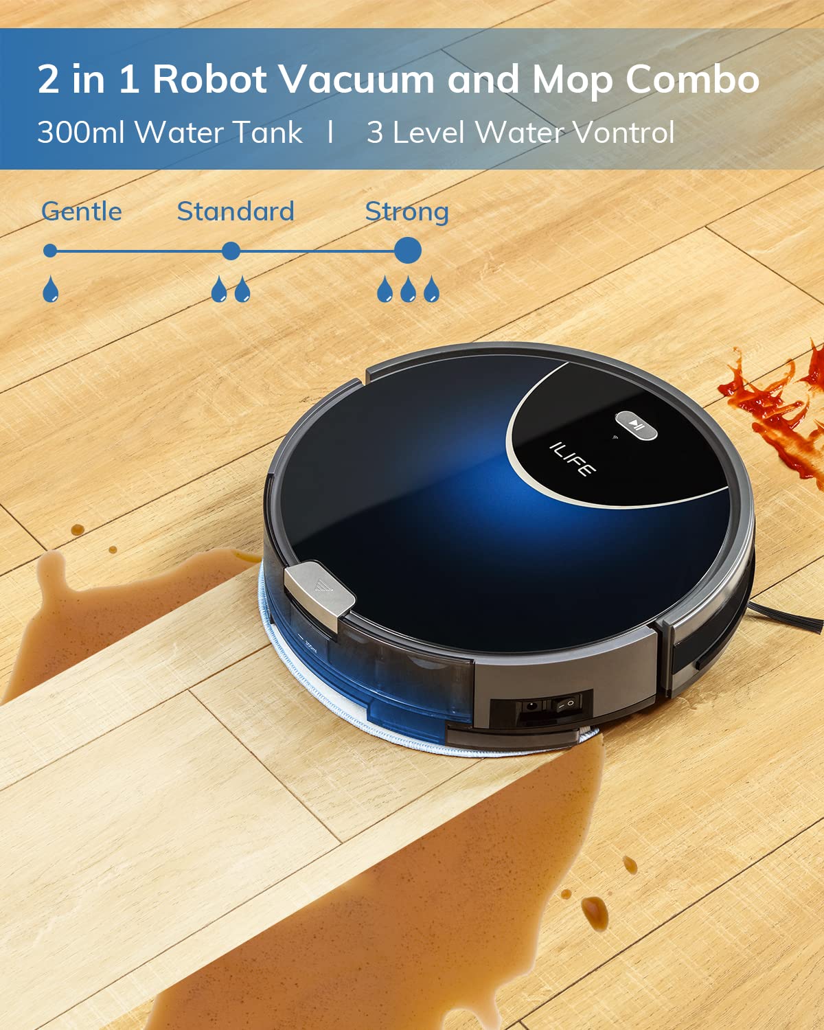 ILIFE V80 Max ロボット掃除機 本体 Amazon.com - ILIFE V80 Max Mopping Robot Vacuum and Mop Combo